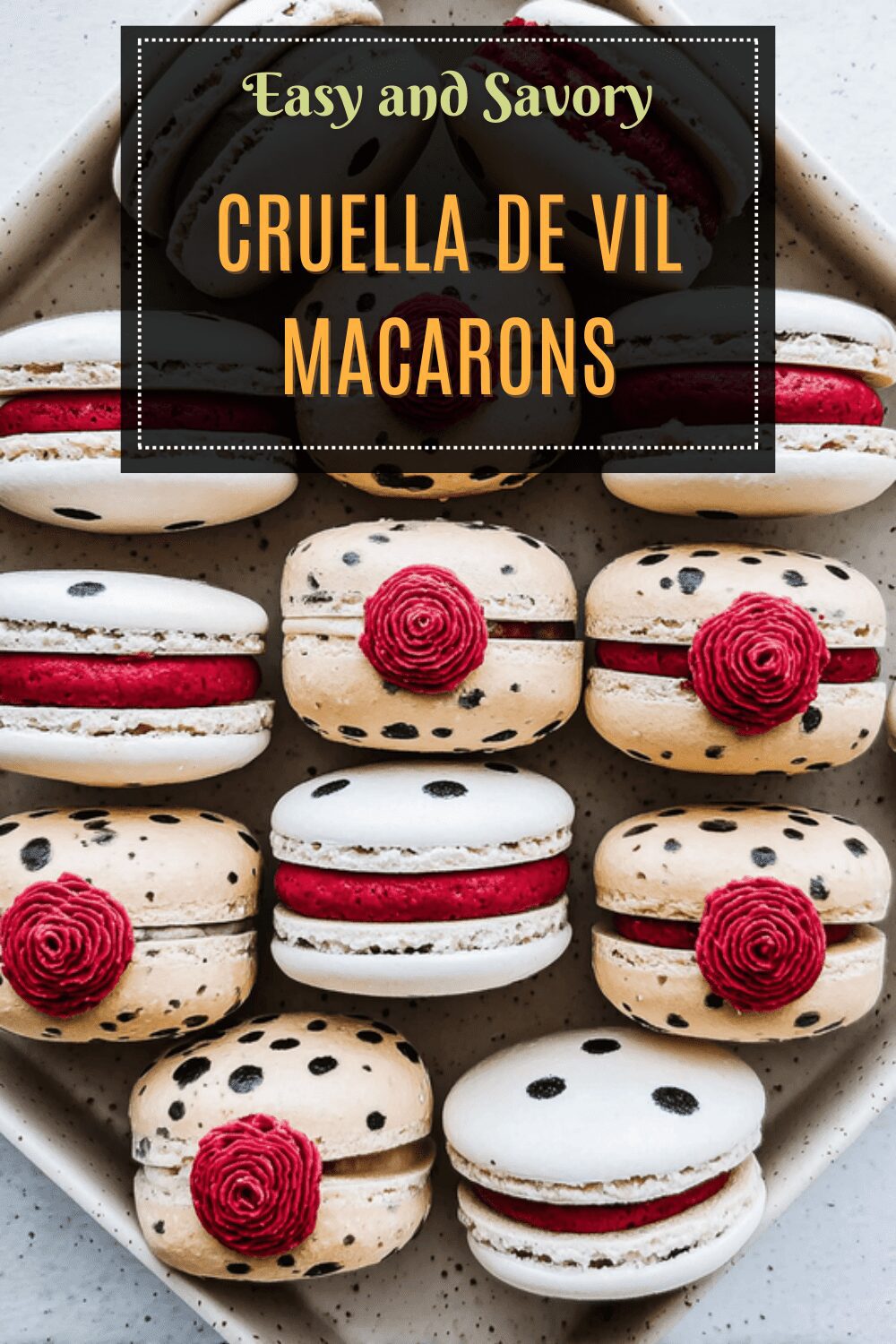 Cruella De Vil Macarons