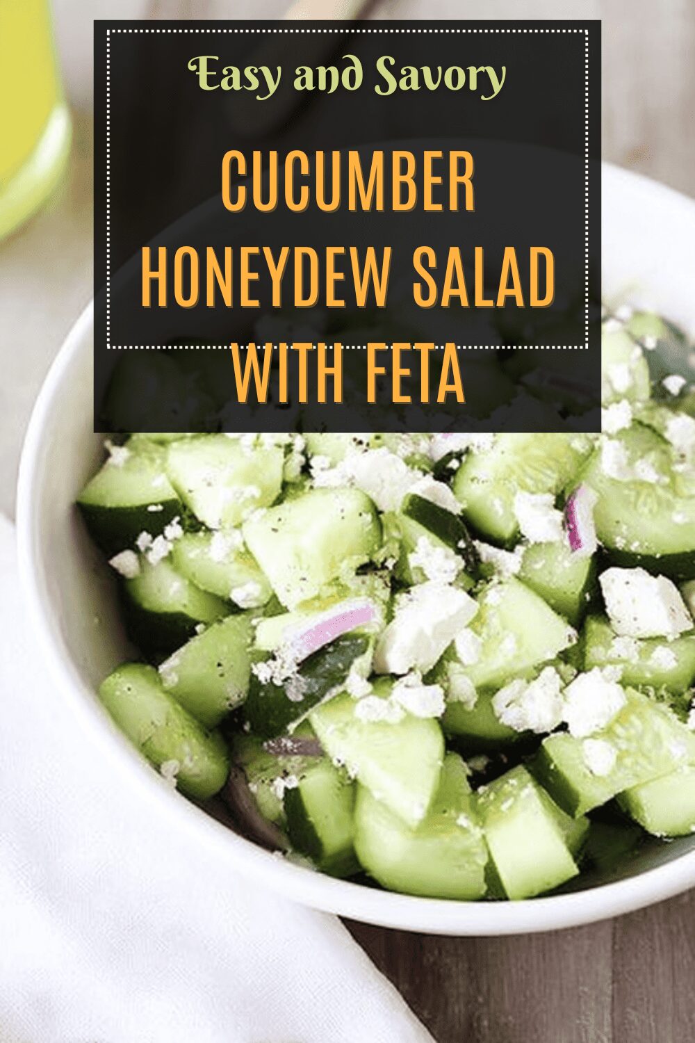 Cucumber Honeydew Salad With Feta