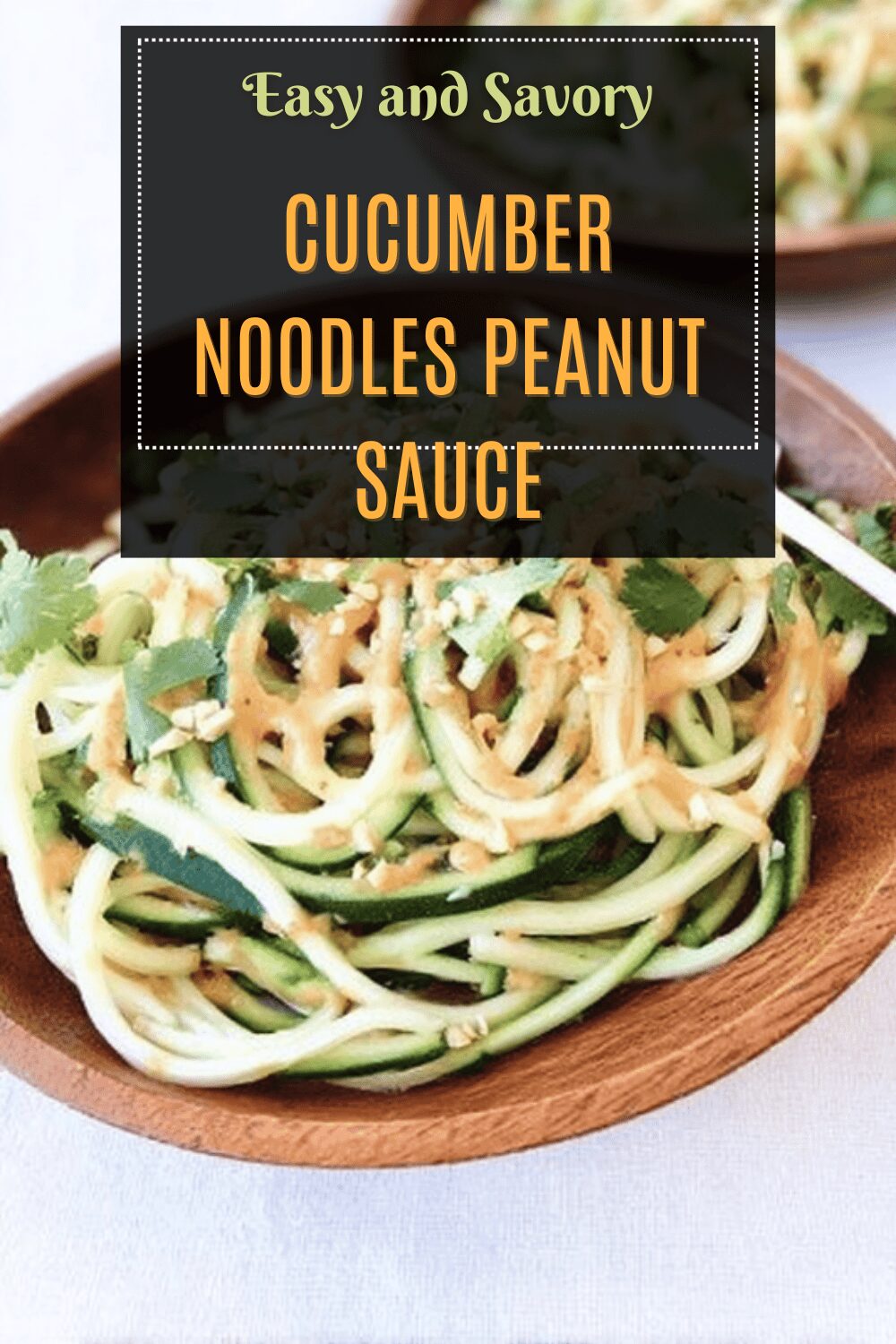 Cucumber Noodles Peanut Sauce