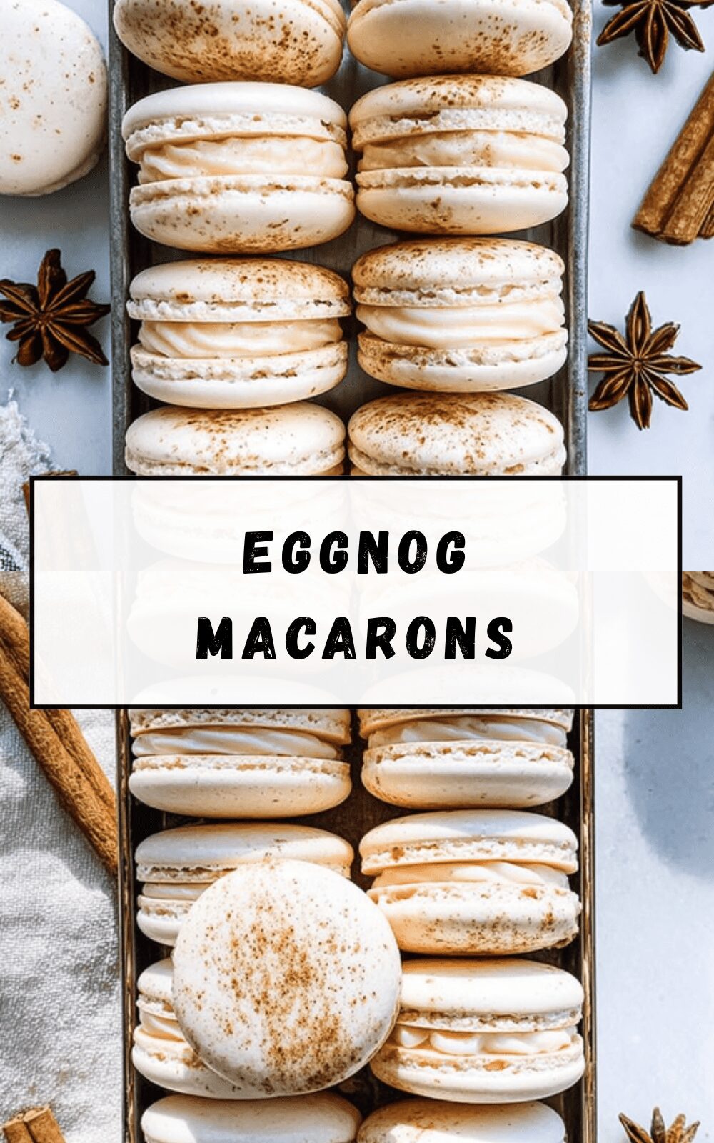 Eggnog Macarons