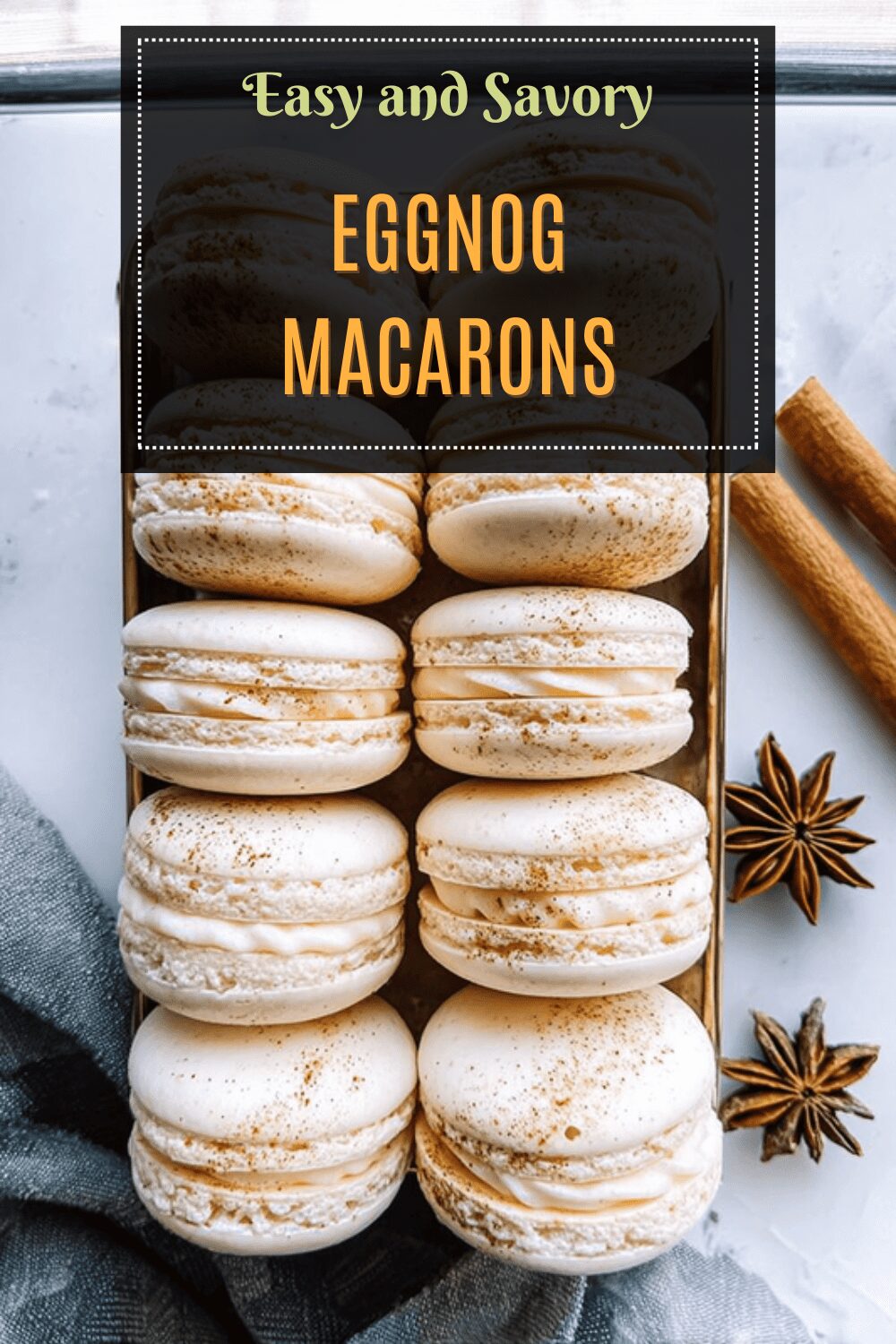 Eggnog Macarons