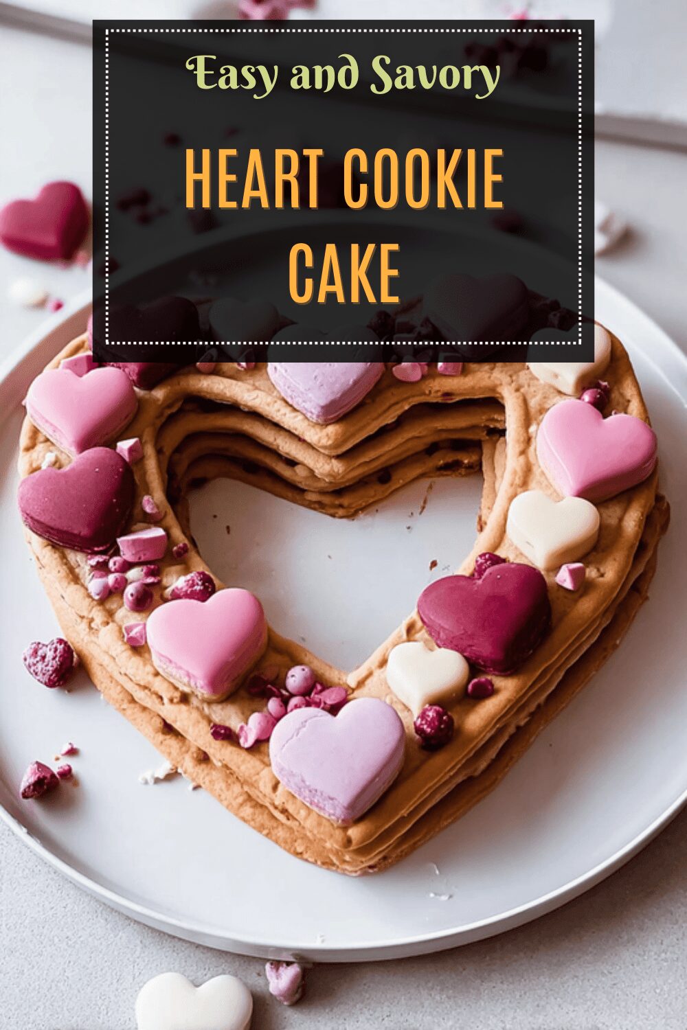 Heart Cookie Cake