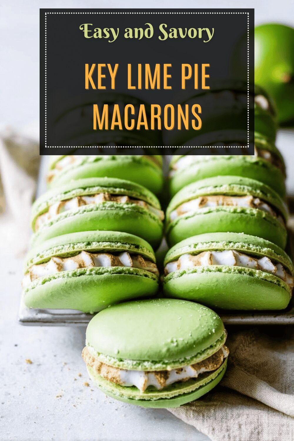 Key Lime Pie Macarons