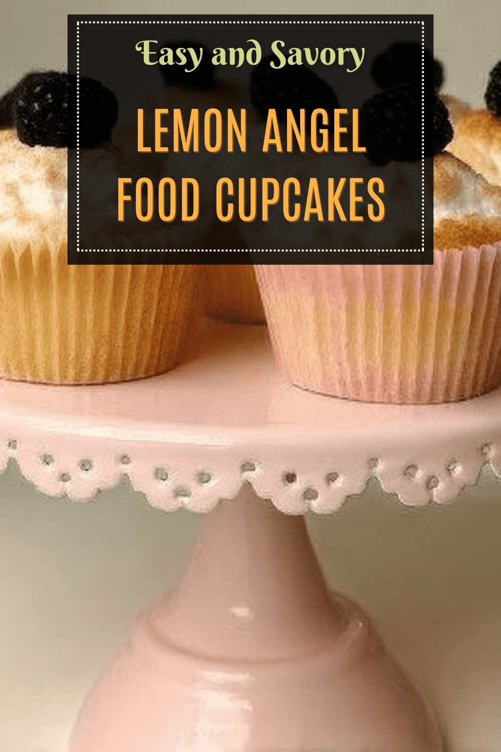 Lemon Angel Food Cupcakes
