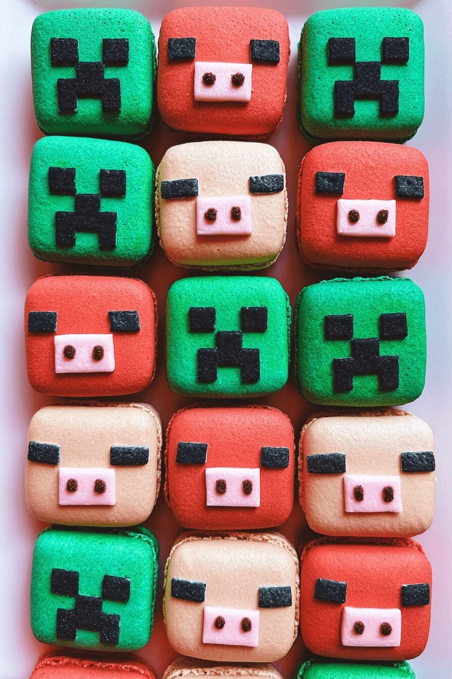 Minecraft Macaron Build Minecraft Macarons Recipes Inspired By Game Colors And Themes