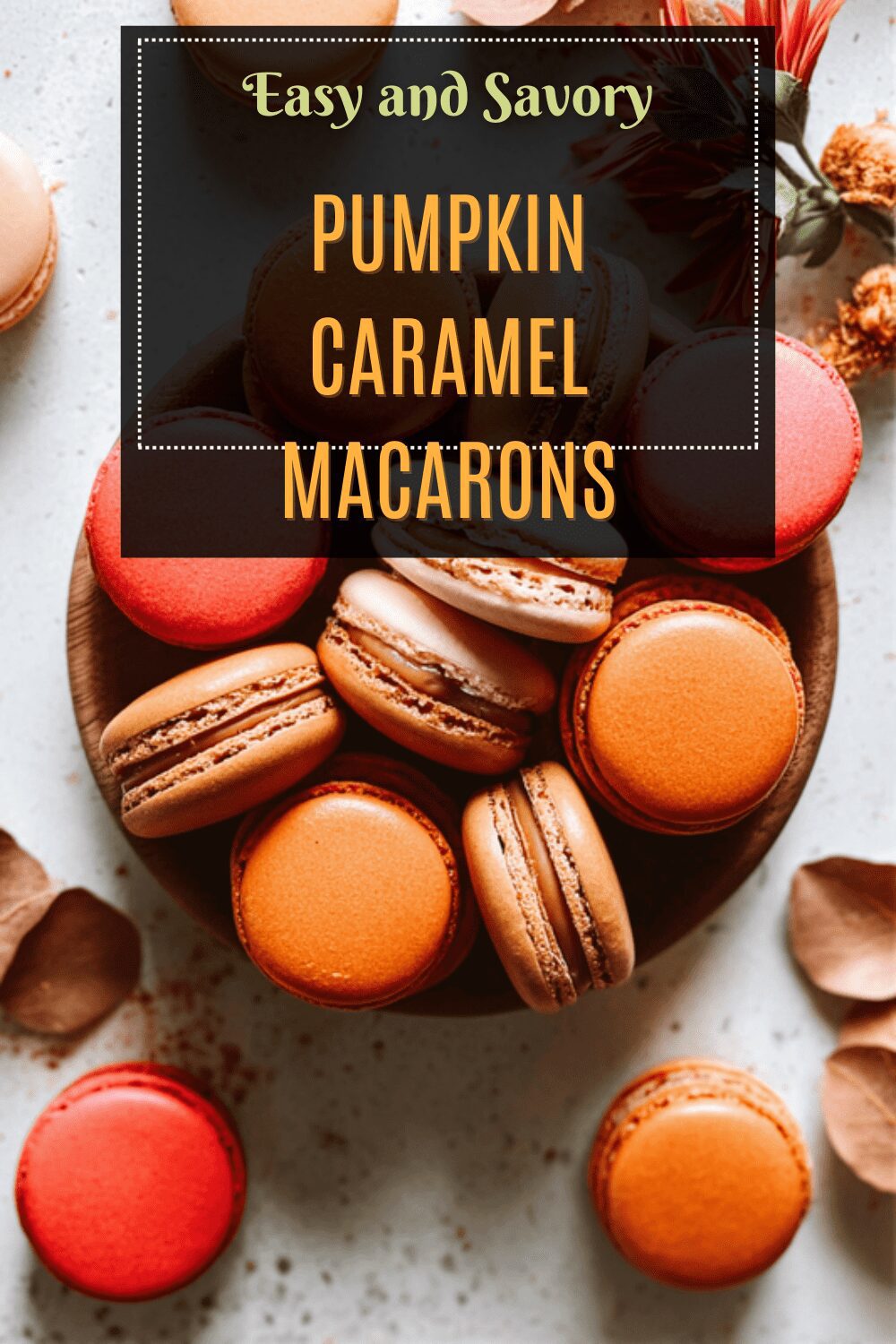 Pumpkin Caramel Macarons