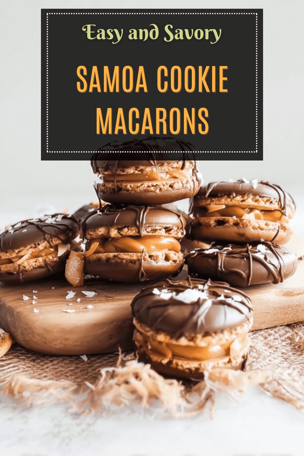 Samoa Cookie Macarons