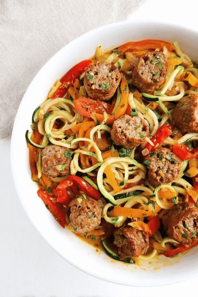 Sausage And Peppers With Zucchini Noodles 32.Png