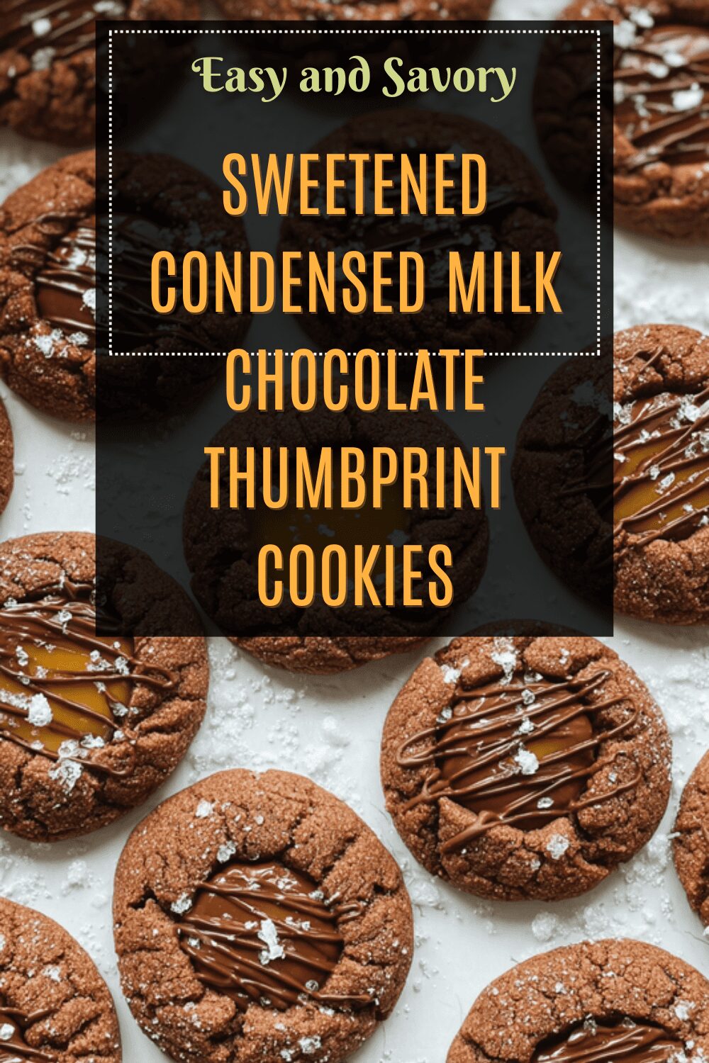 Sweetened Condensed Milk Chocolate Thumbprint Cookies