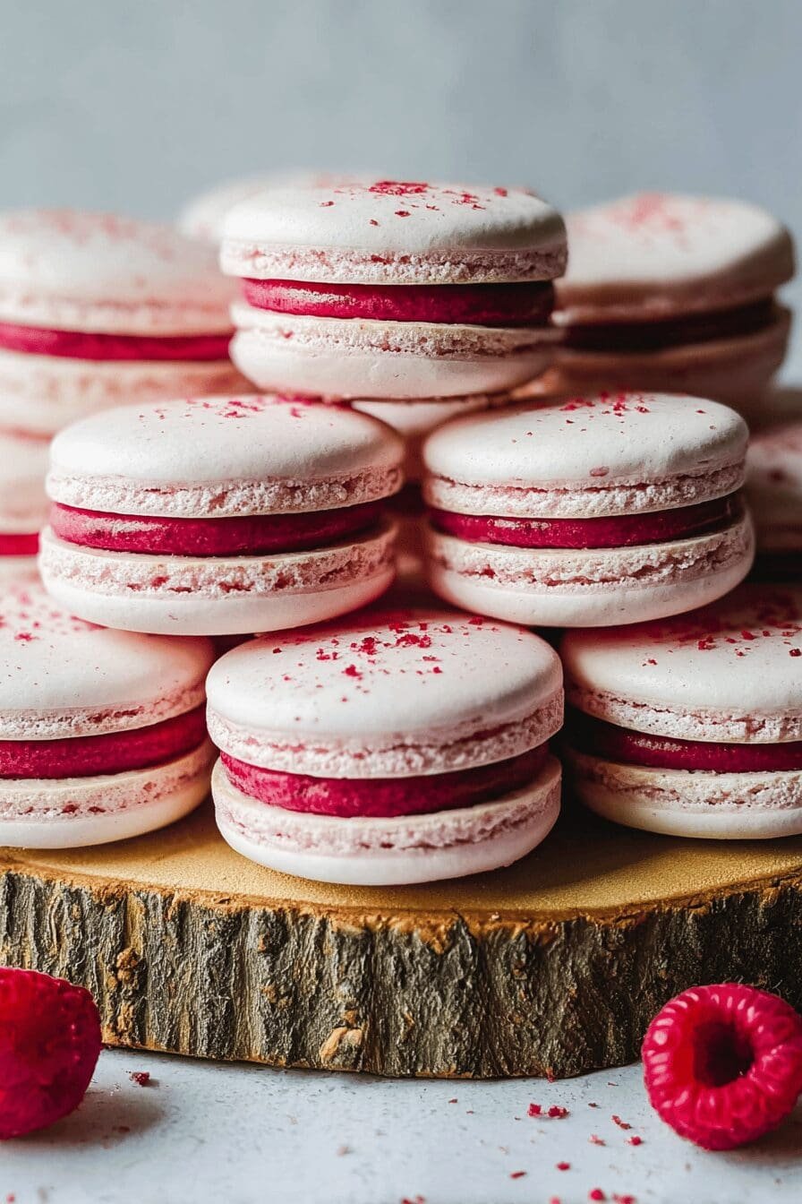 Vegan Raspberry Macarons Recipe With Fresh Berry Filling