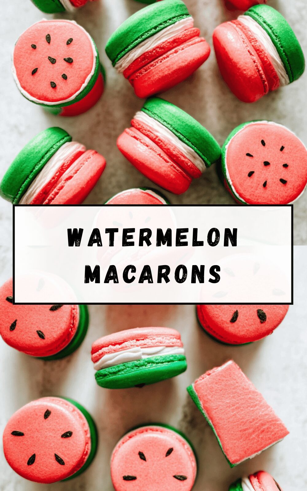 Watermelon Macarons
