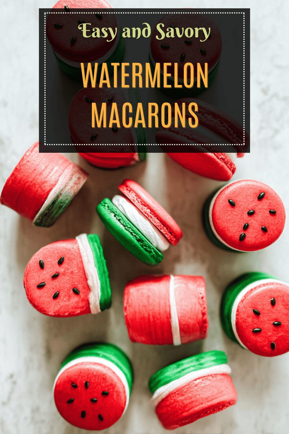 Watermelon Macarons