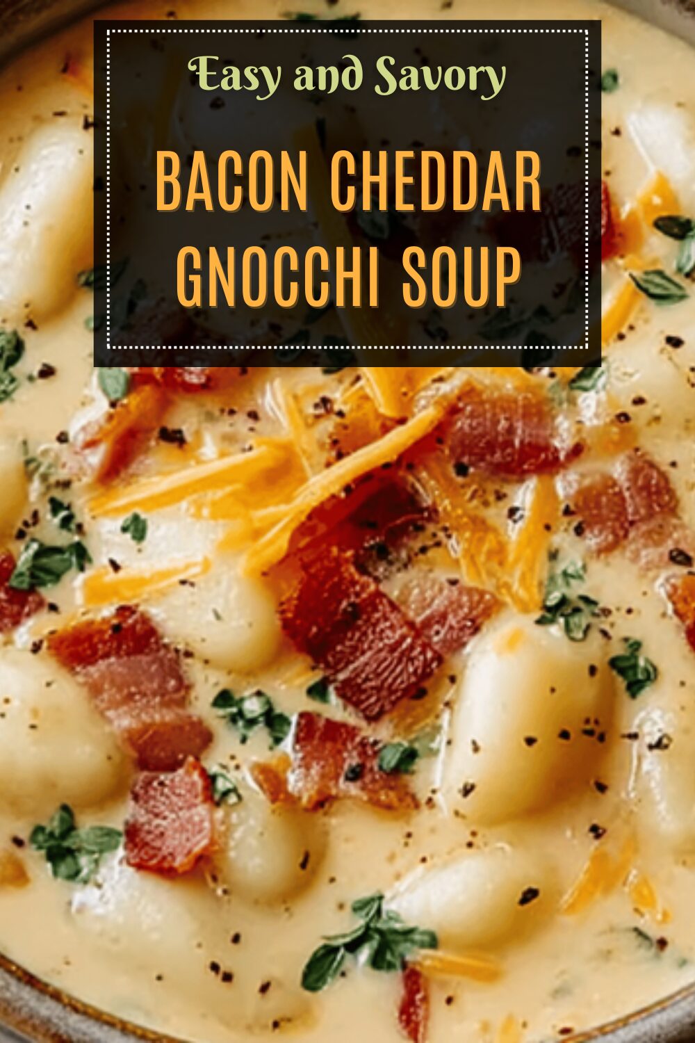 Bacon Cheddar Gnocchi Soup