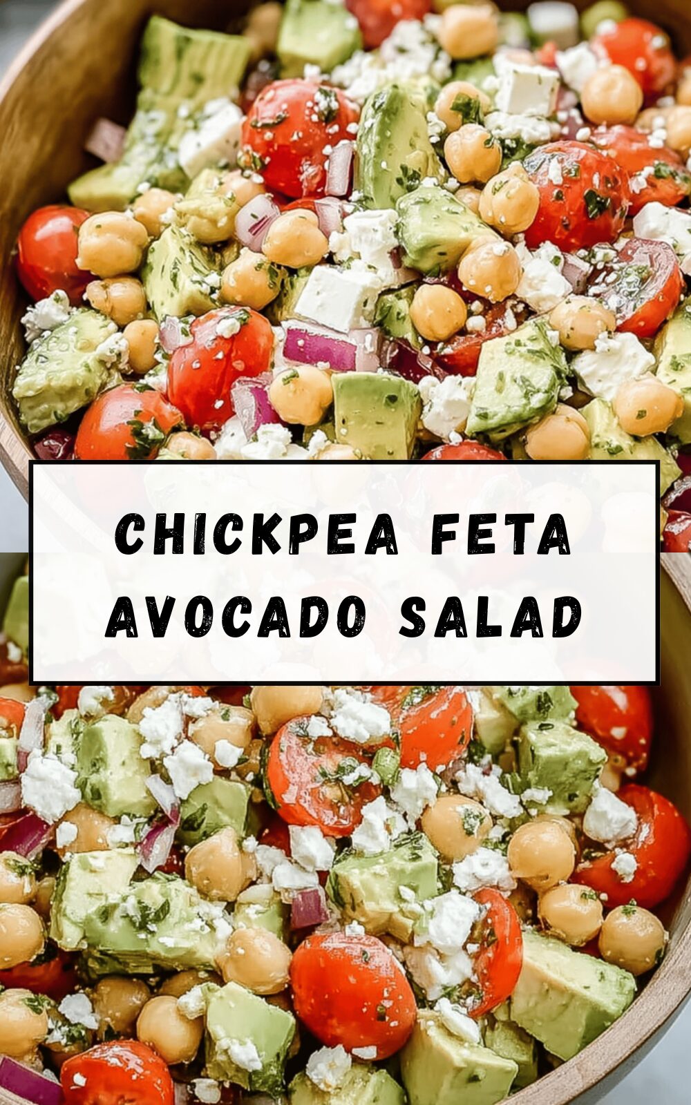 Chickpea Feta Avocado Salad