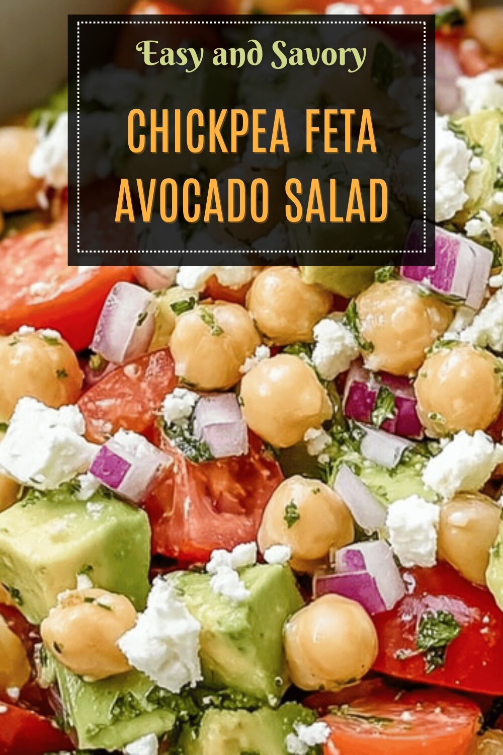 Chickpea Feta Avocado Salad