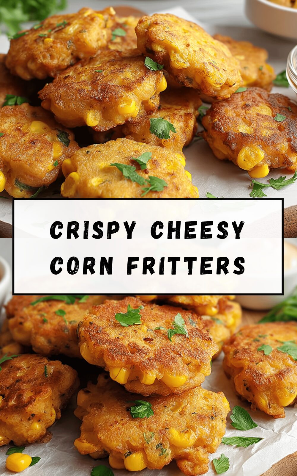 Crispy Cheesy Corn Fritters