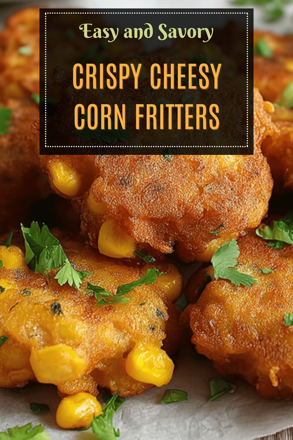 Crispy Cheesy Corn Fritters
