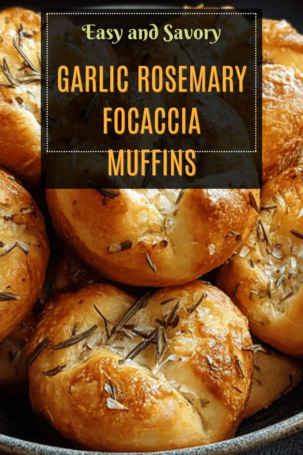 Garlic Rosemary Focaccia Muffins
