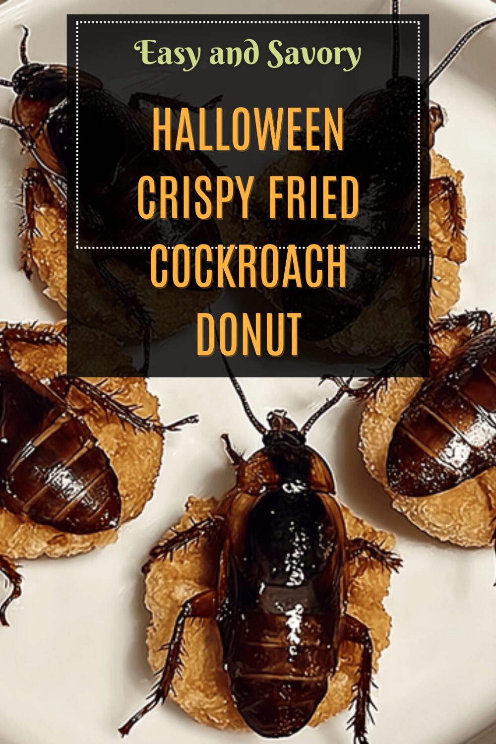 Halloween Crispy Fried Cockroach Donut