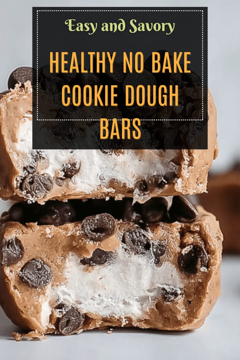 Healthy No Bake Cookie Dough Bars