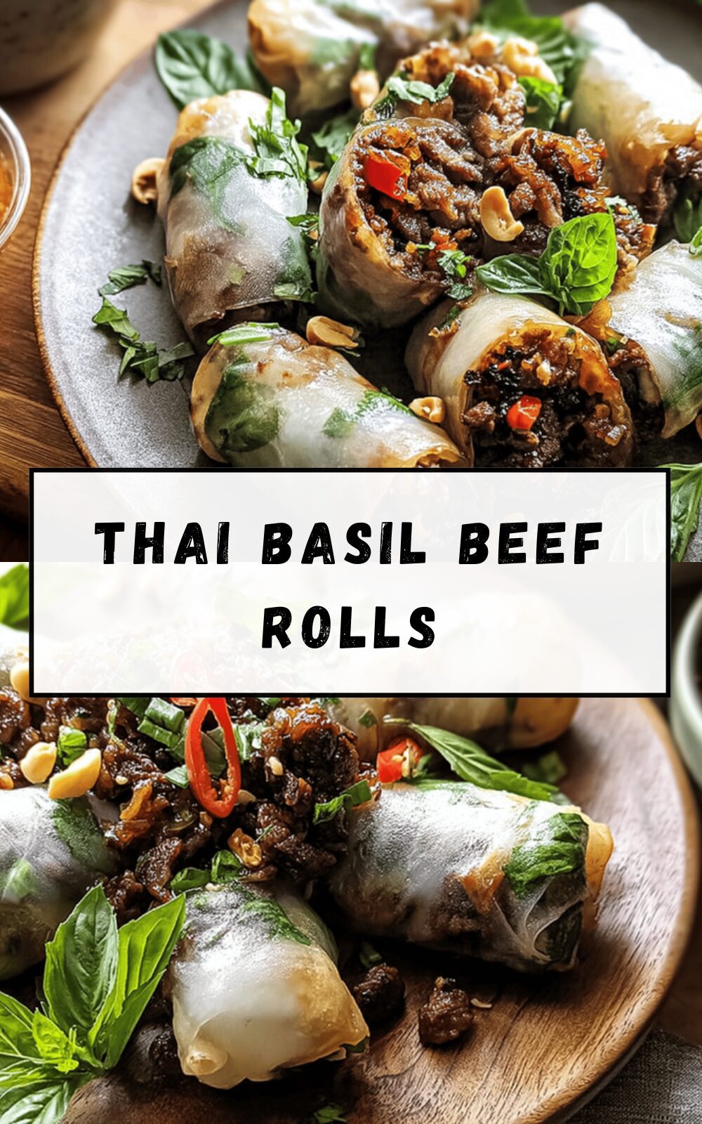 Thai Basil Beef Rolls