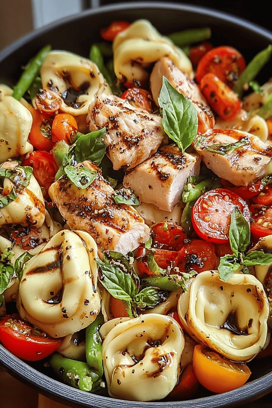 Balsamic Chicken Tortellini Salad