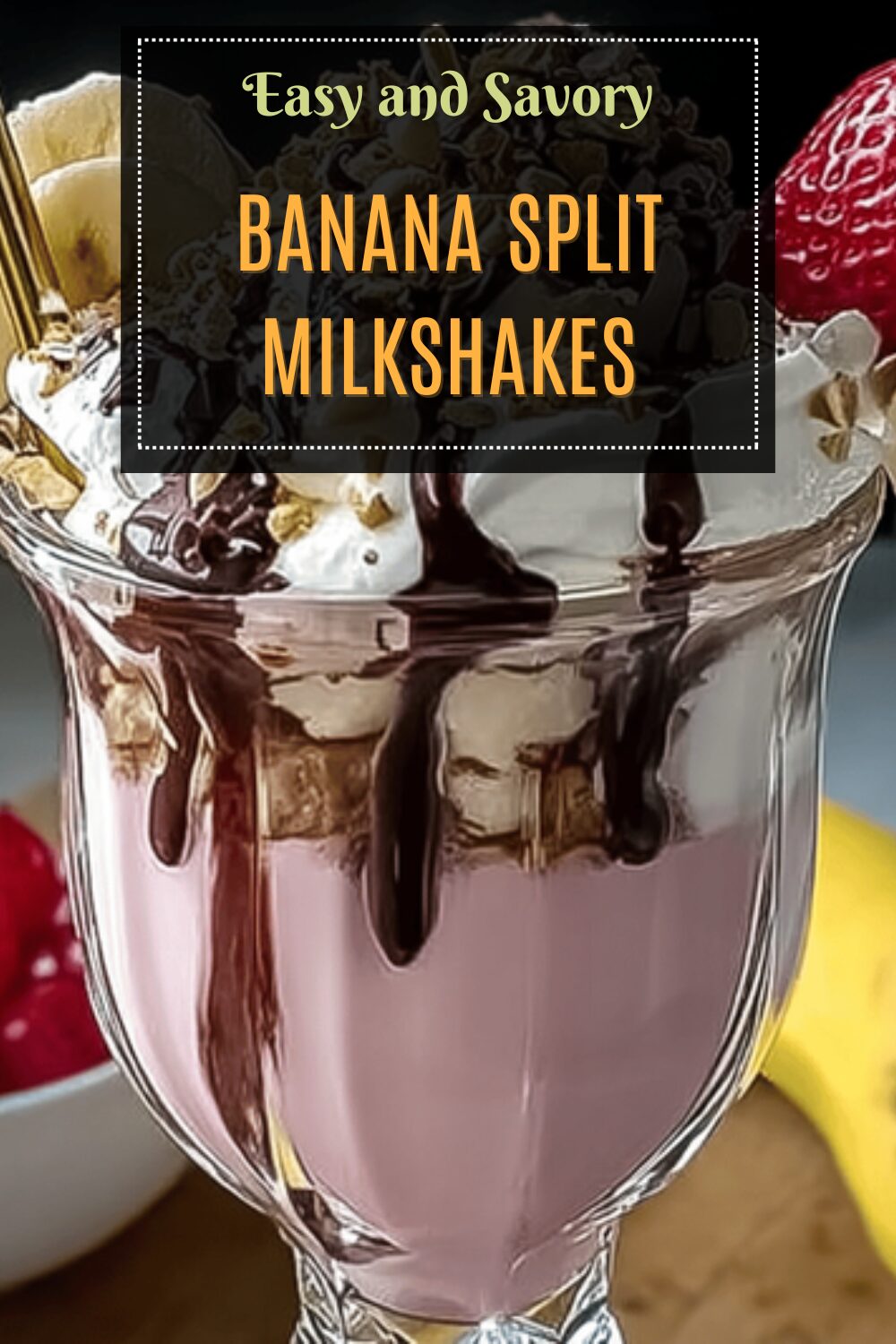 Banana Split Milkshakes