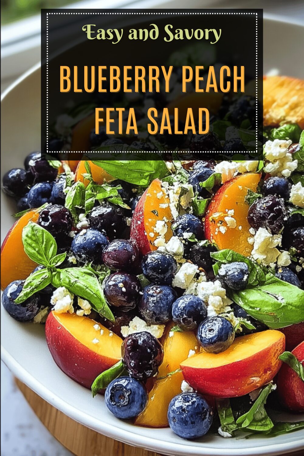 Blueberry Peach Feta Salad