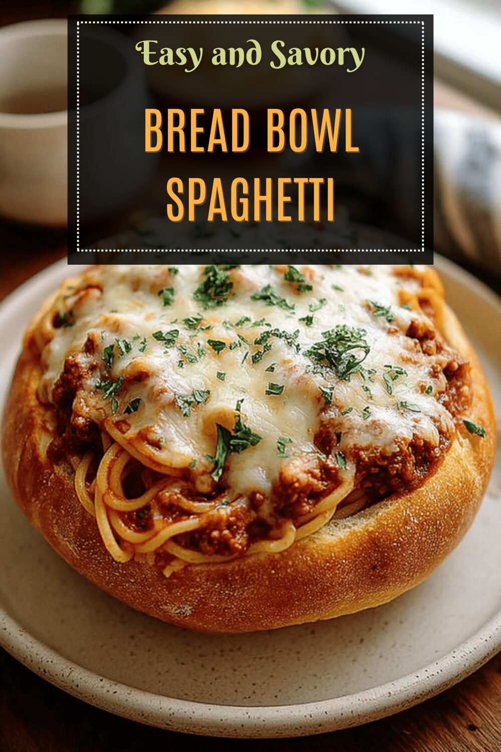 Bread Bowl Spaghetti