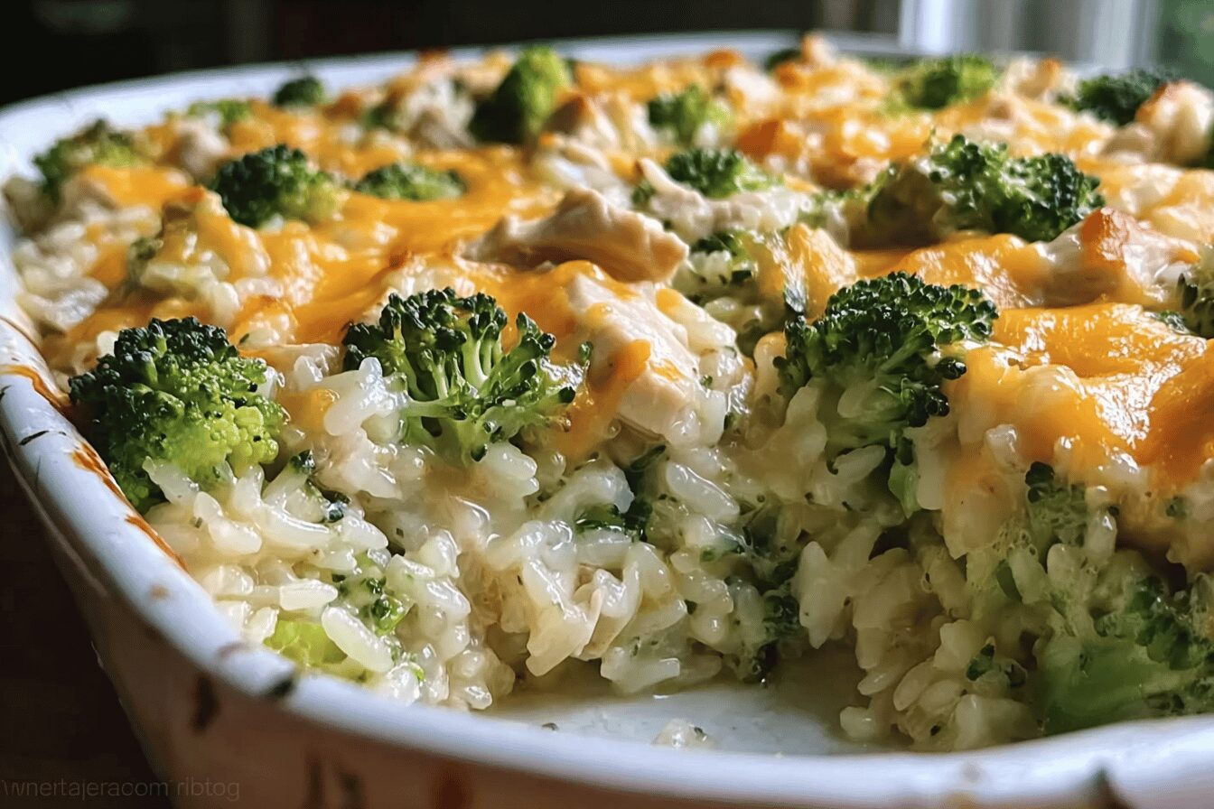 Broccoli Rice Cheese Chicken Casserole