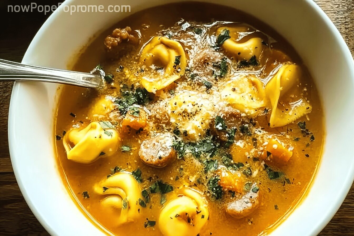 Butternut Squash Sausage Tortellini Soup