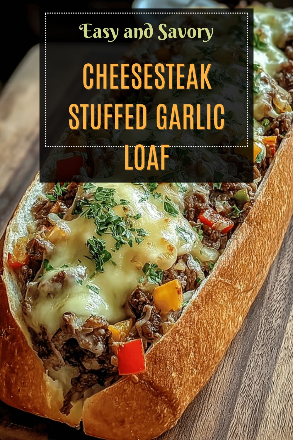Cheesesteak Stuffed Garlic Loaf