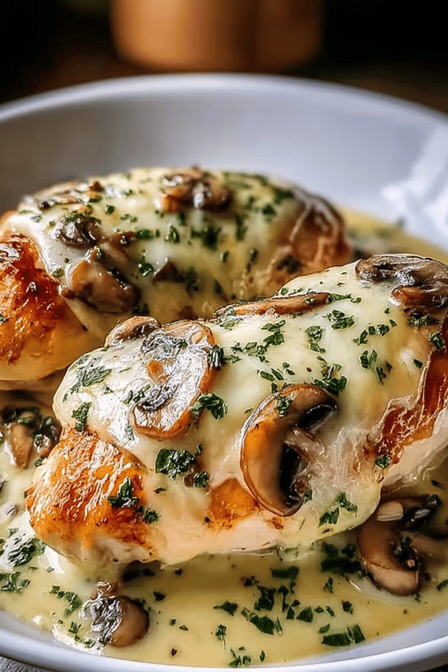 Cheesy Garlic Stuffed Chicken