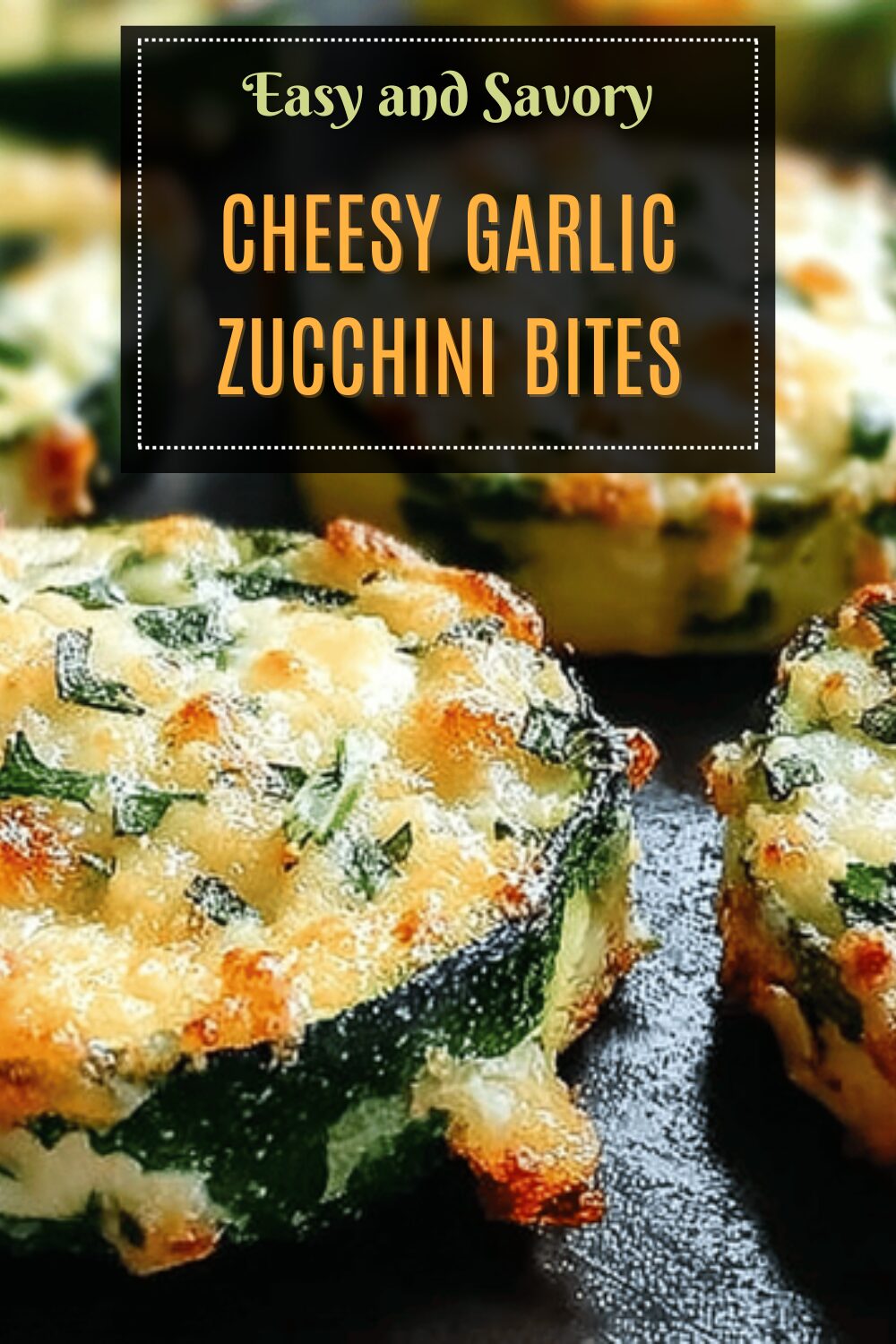 Cheesy Garlic Zucchini Bites