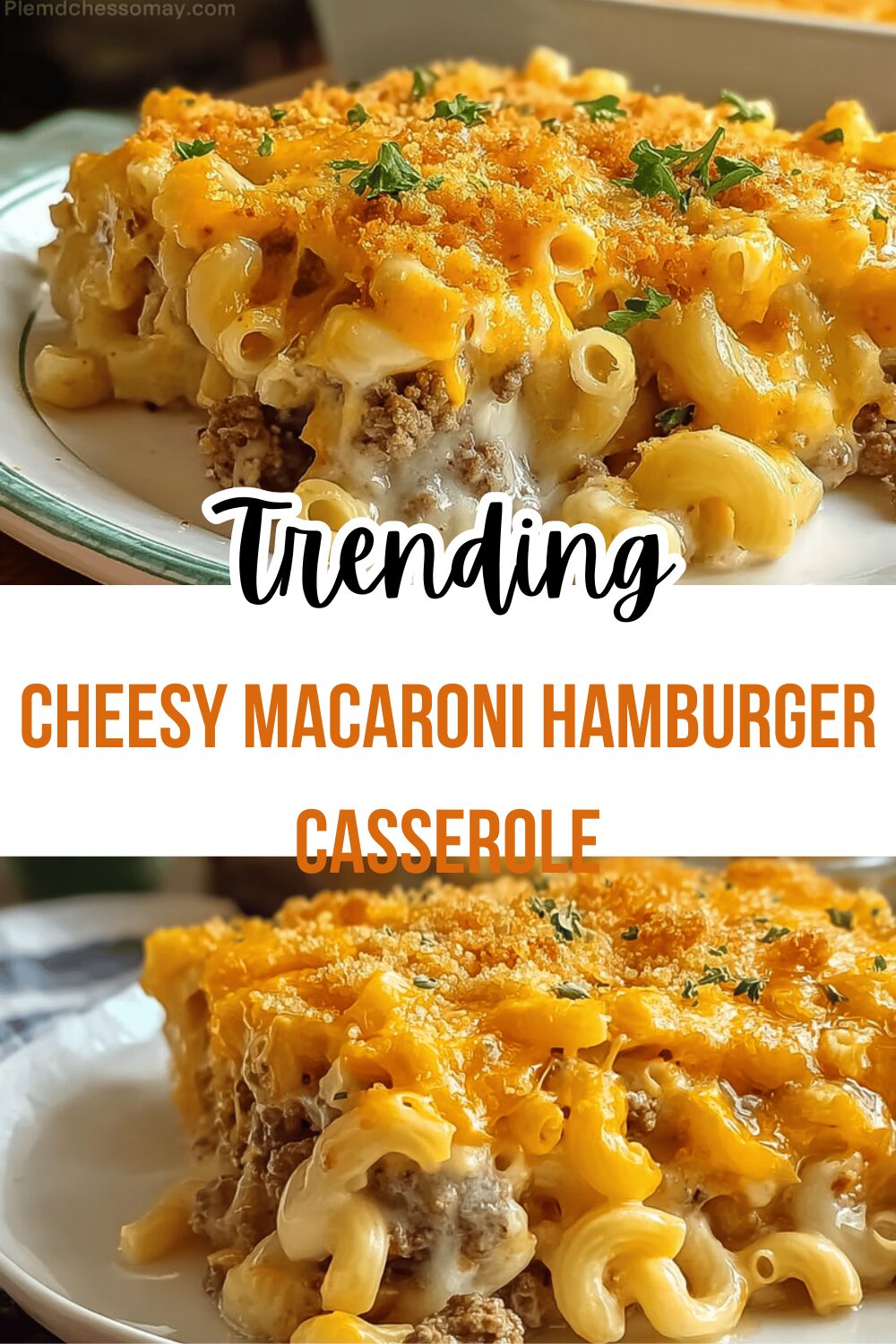 Cheesy Macaroni Hamburger Casserole