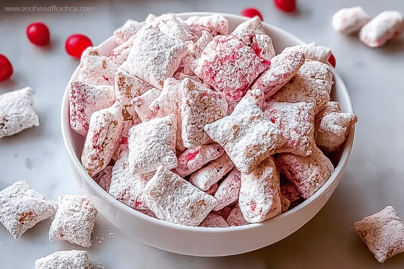 Cherry Cheesecake Puppy Chow