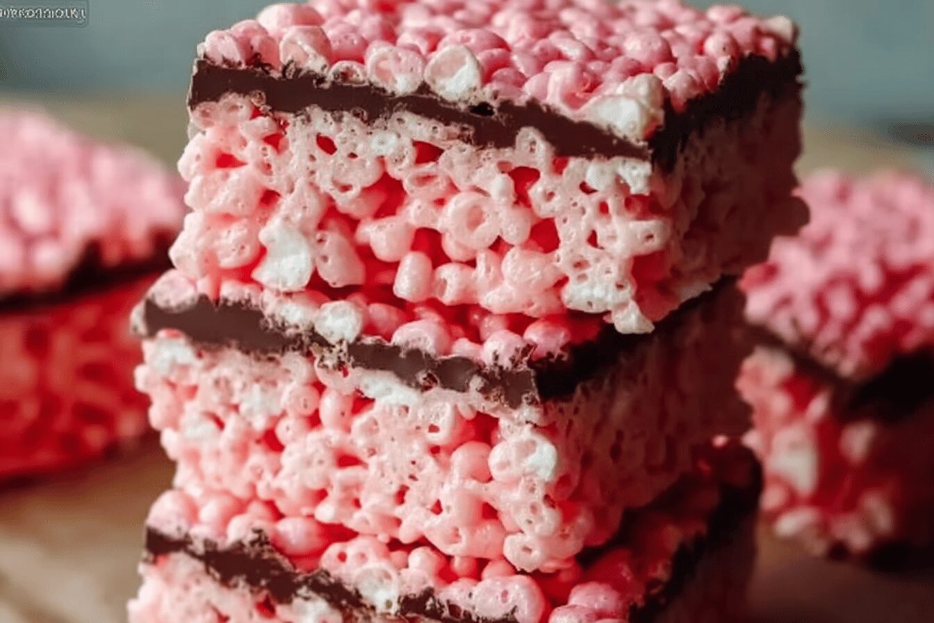 Chocolate Covered Cherry Rice Krispies Treats Recipe 6 Cherry Rice Krispie Treats