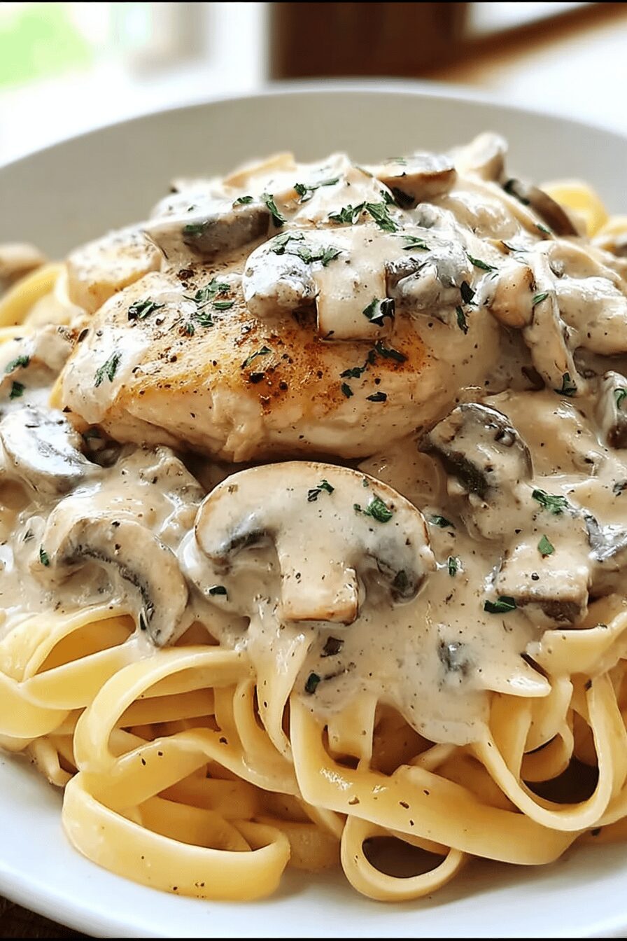 Chicken Alfredo Mushroom