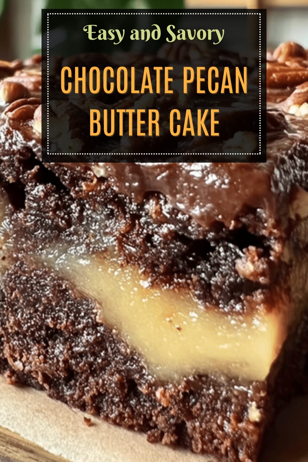 Chocolate Pecan Butter Cake