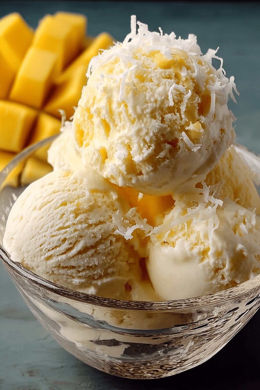Coconut Mango Ice Cream