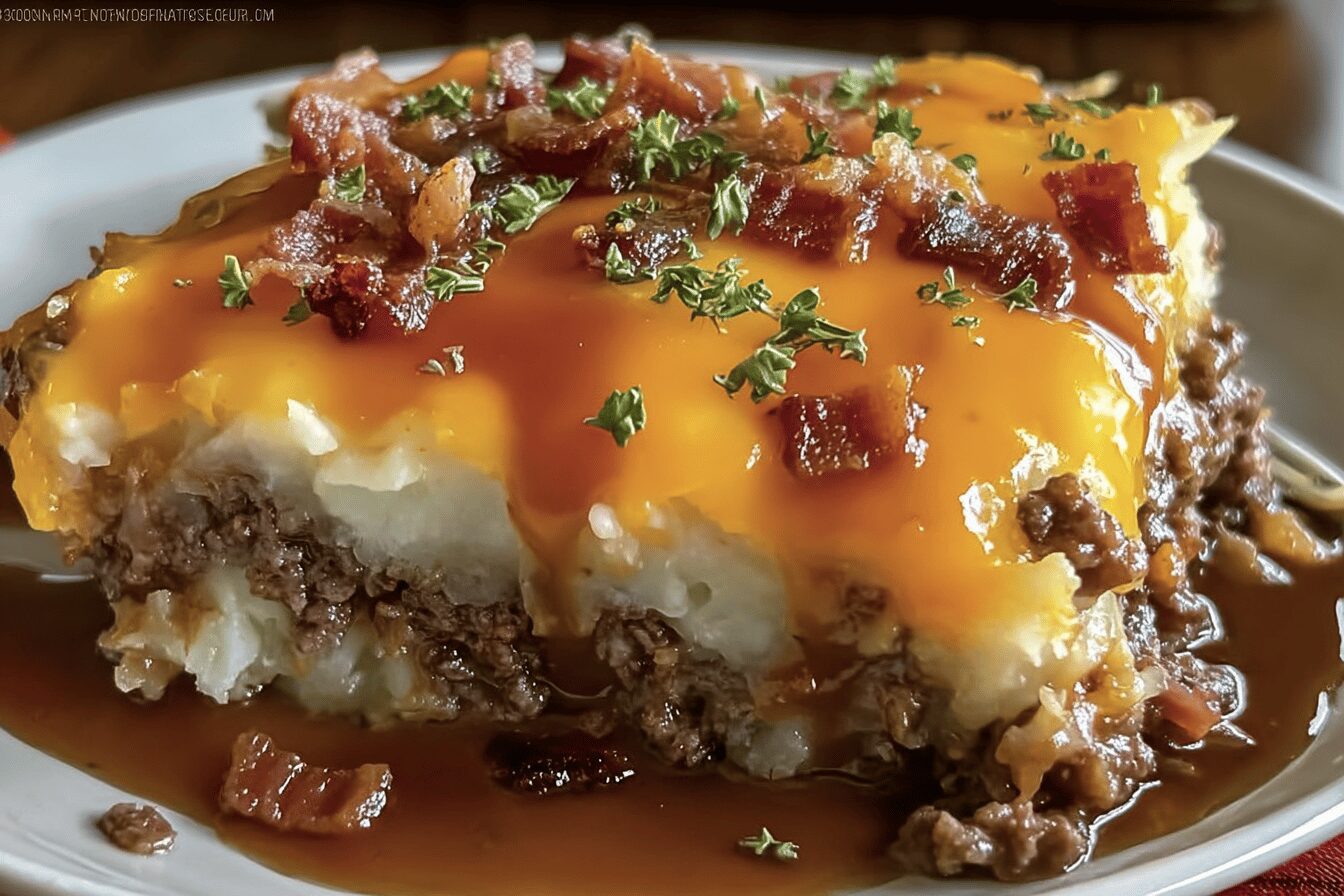 Cowboy Meatloaf Potato Casserole