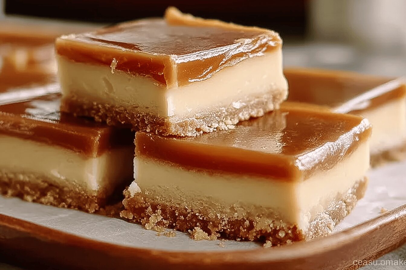 Creamy Caramel Cheesecake Squares