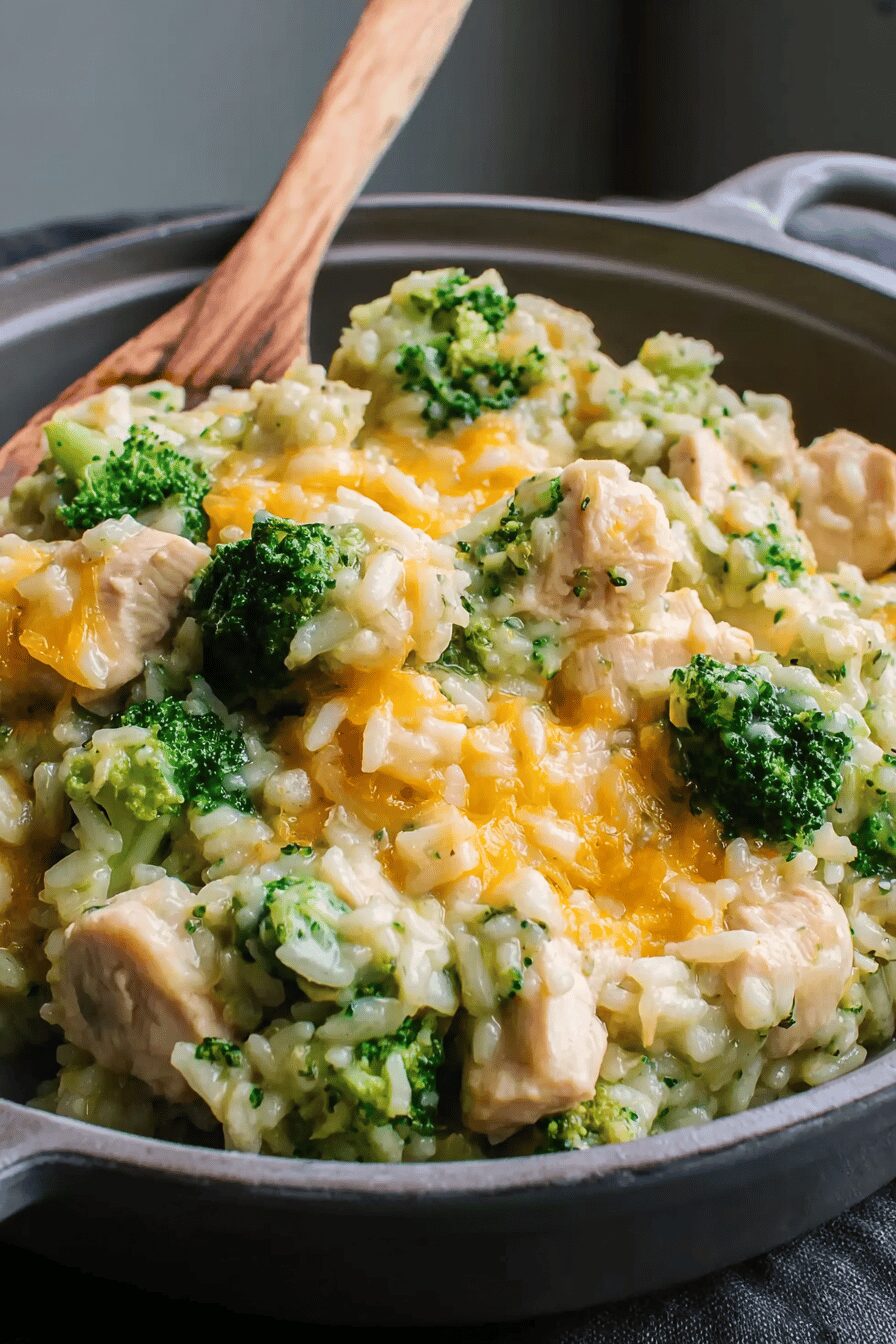 Crockpot Cheesy Chicken Broccoli Rice