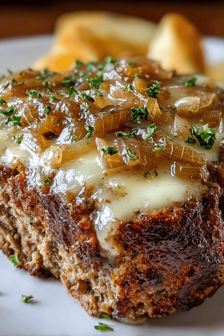 Crockpot French Onion Beefloaf