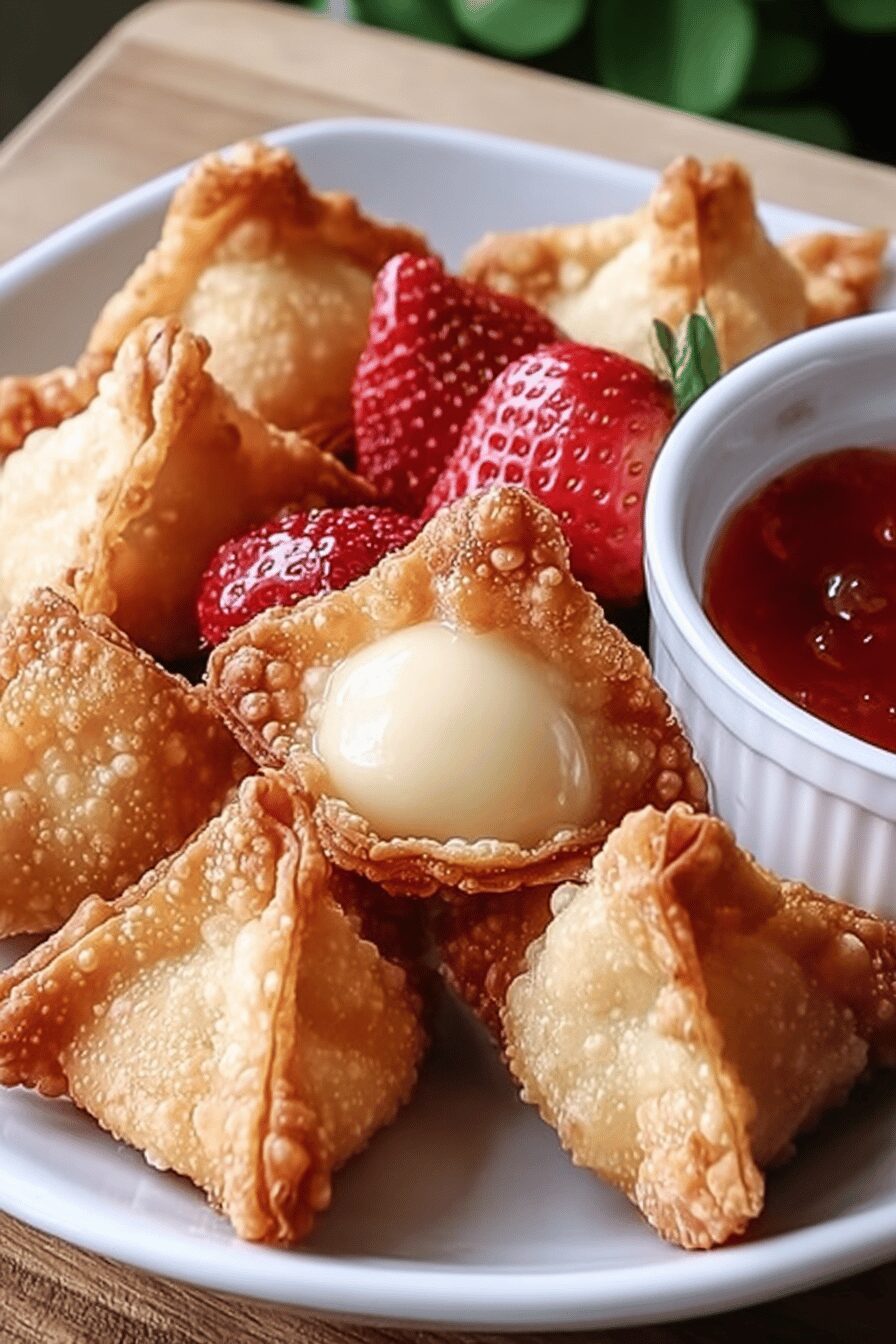 Deep Fried Cheesecake Wontons