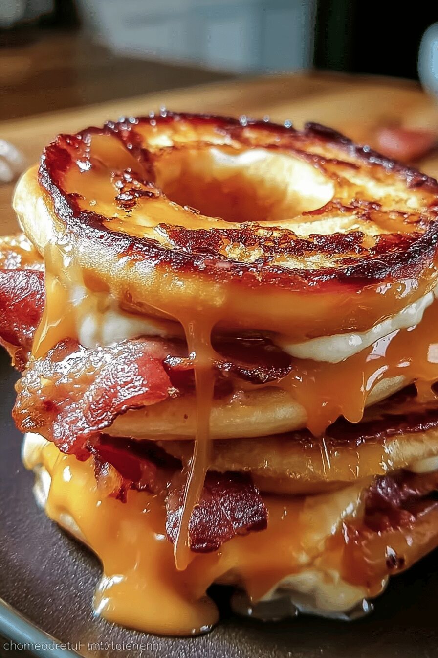 Donut Grilled Cheese Bacon Maple