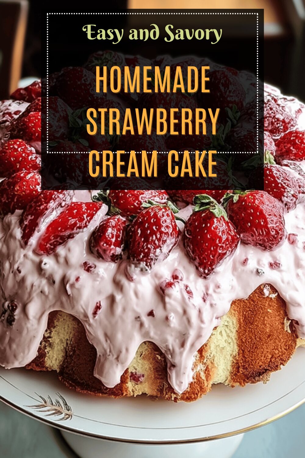 Homemade Strawberry Cream Cake