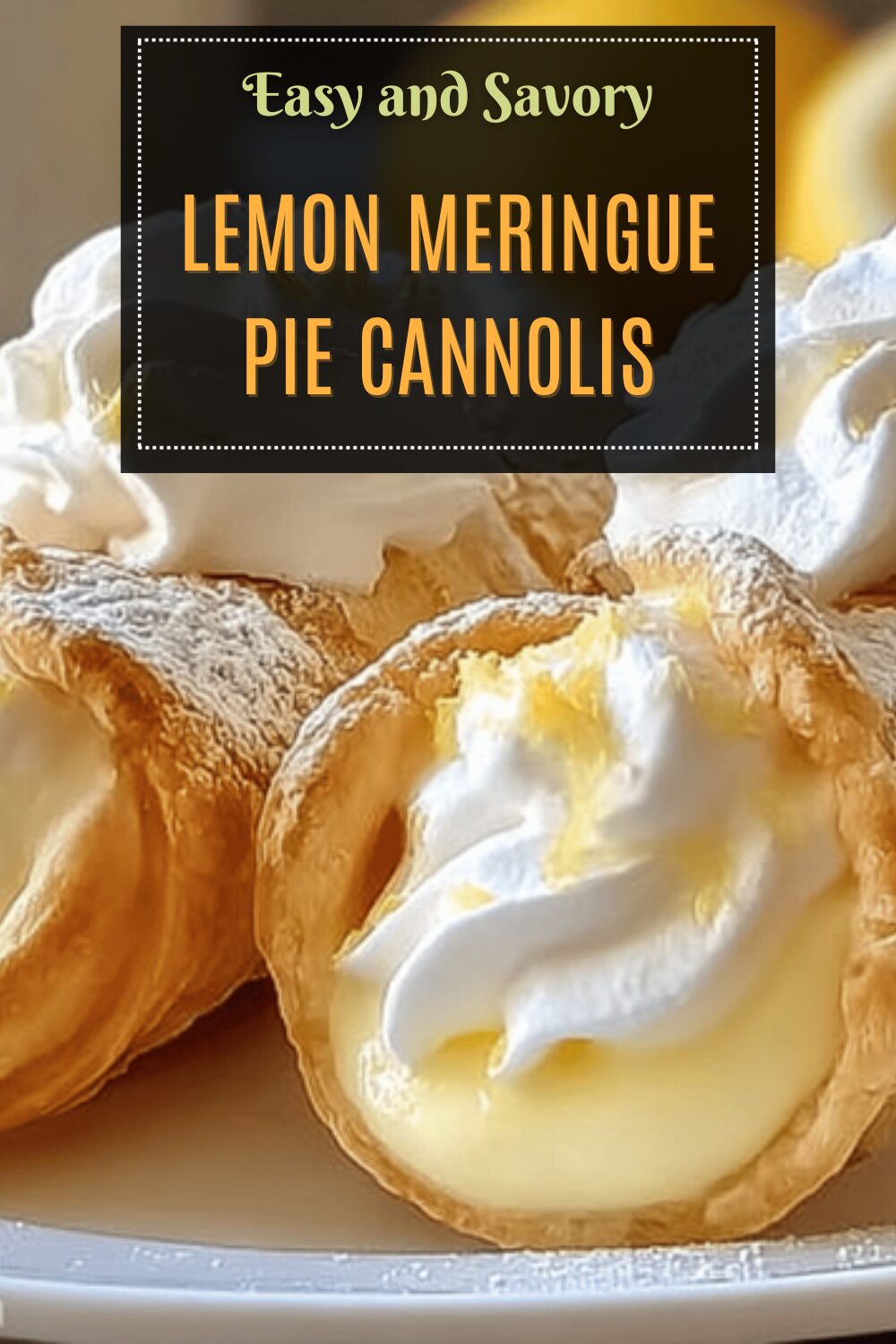 Lemon Meringue Pie Cannolis