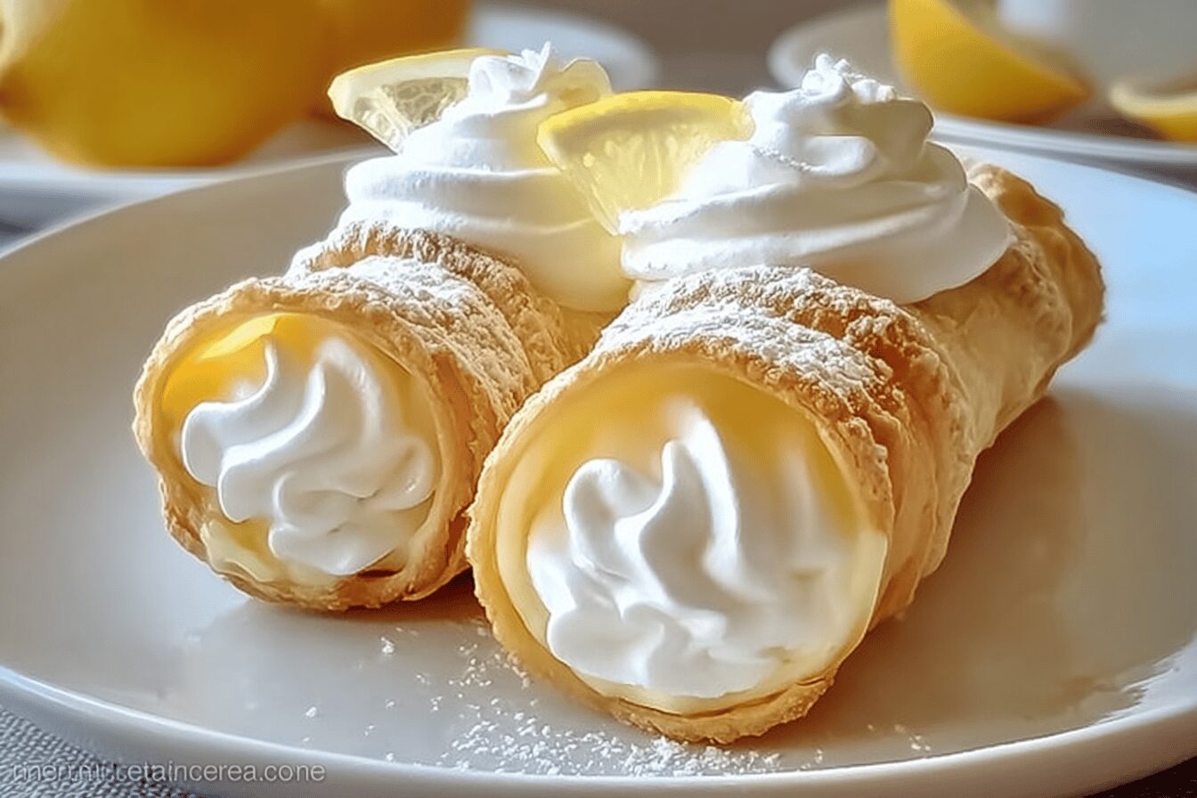 Lemon Meringue Pie Cannolis