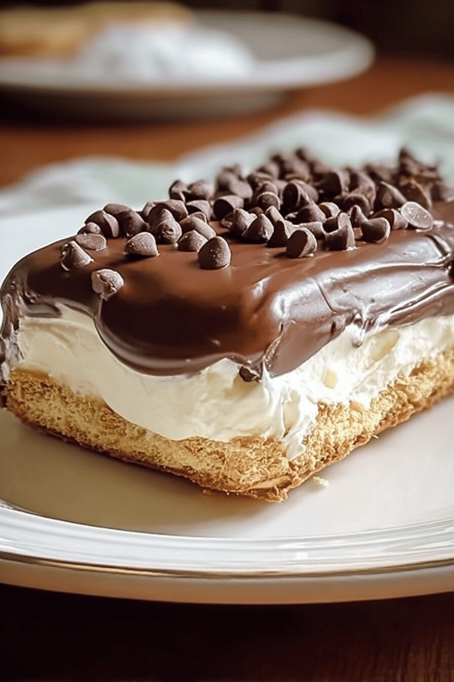 No Bake Chocolate Eclair
